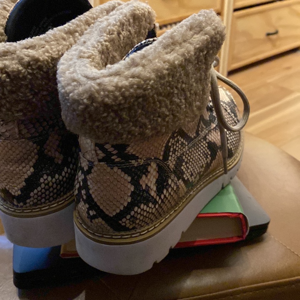 Aerosoles Python Print Boots With Fur - image 2